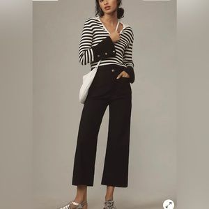 Anthropologie The Colette Cropped Wide-Leg Pants by Maeve